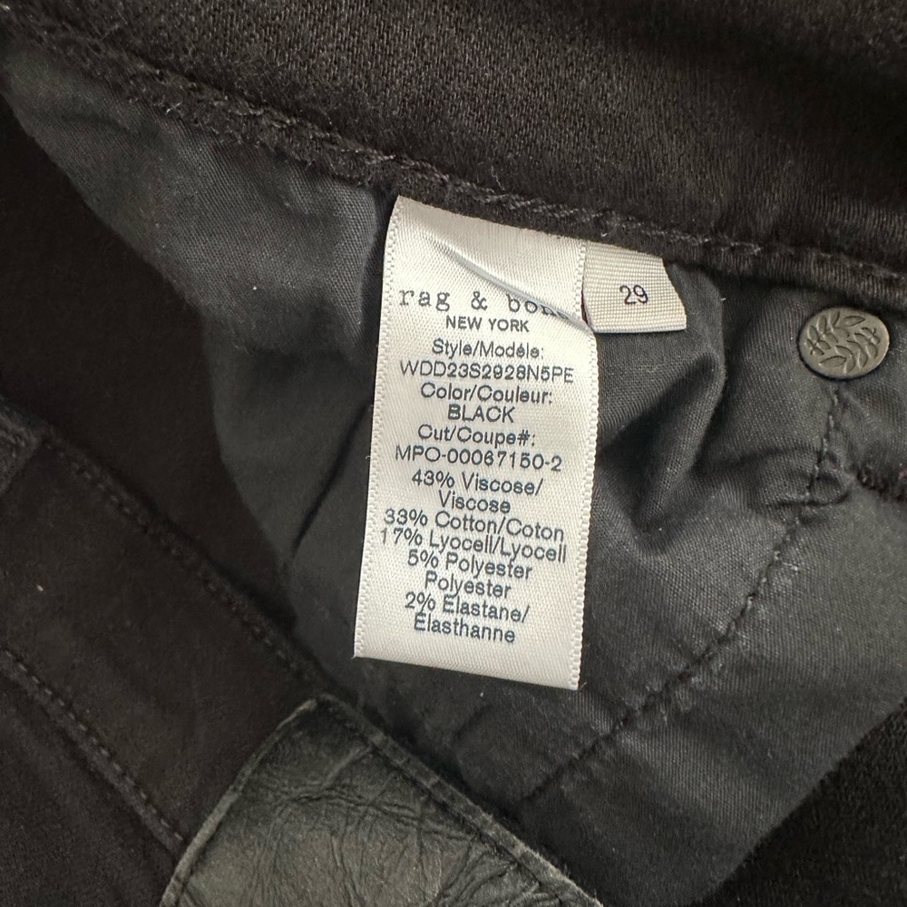 Rag & Bone Peyton Bootcut Jeans – Black – Size 29 – EUC - Picture 3 of 14